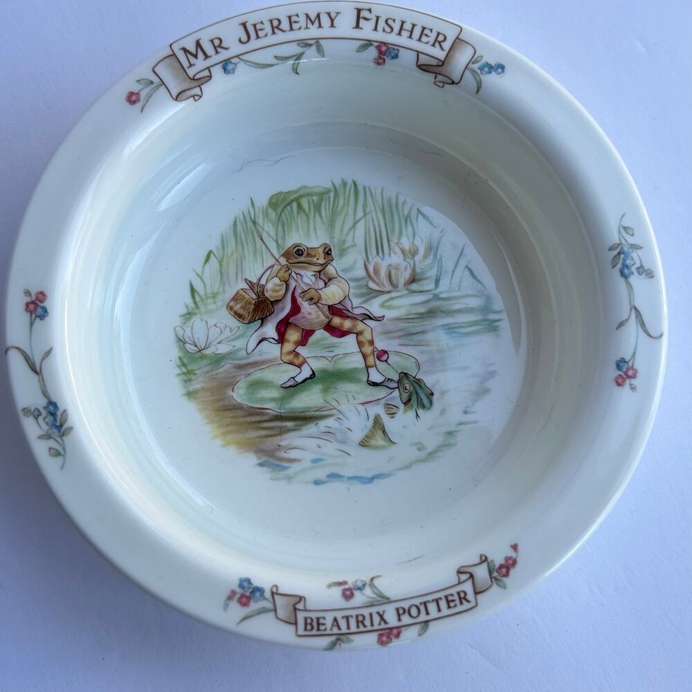Beatrix Potter Mr Jeremy Fisher Child Bowl Peter Rabbit